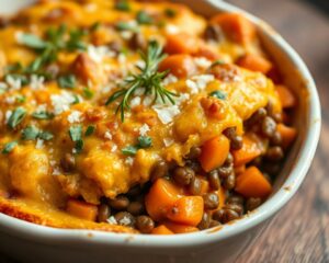Escondidinho de Lentilha com Batata-Doce