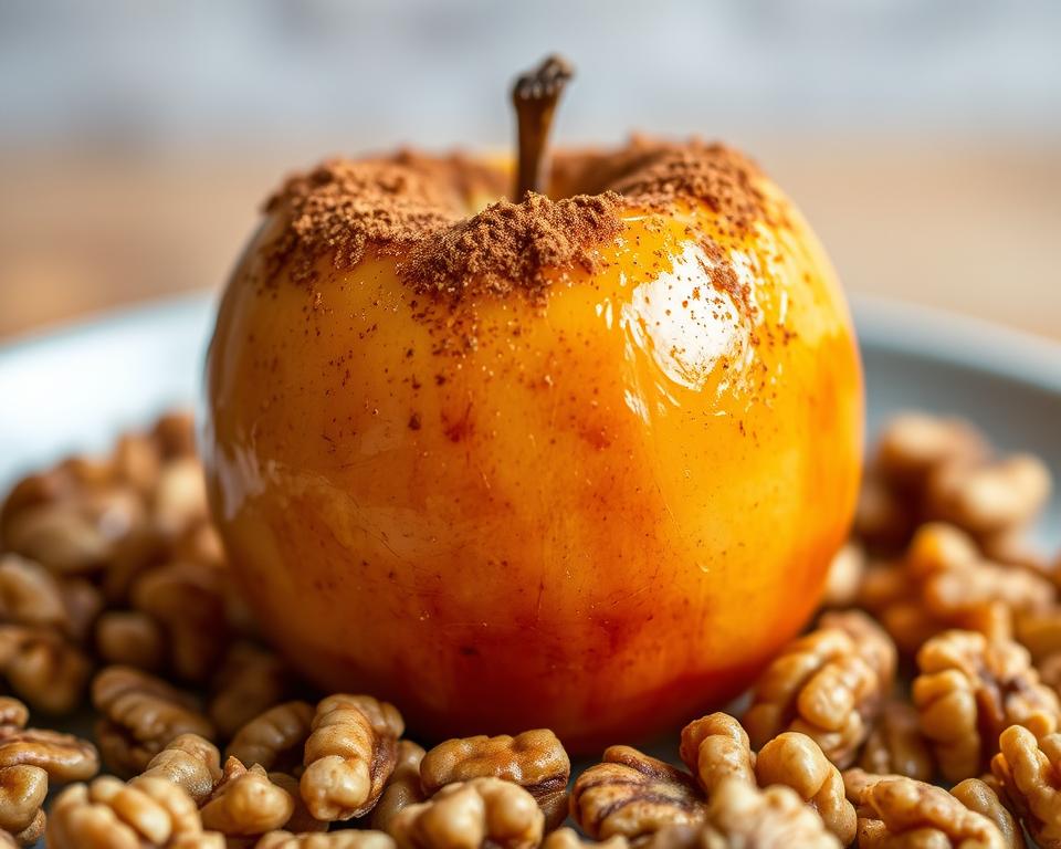 Maçã Assada com Canela e Nozes Maçã Assada com Canela e Nozes