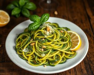 Macarrão de Abobrinha ao Pesto