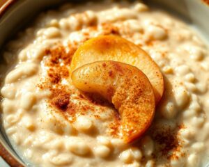 Mingau de Aveia com Canela e Maçã