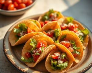 Mini Tacos com Alface