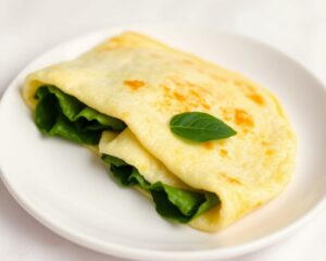 Omelete de Claras com Espinafre