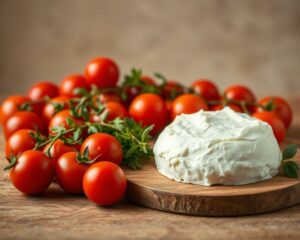 Queijo Cottage com Tomate-Cereja
