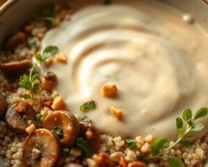 Quinoa Cremosa com Cogumelos