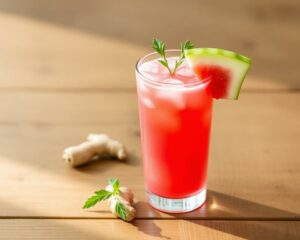 Suco de Melancia com Gengibre