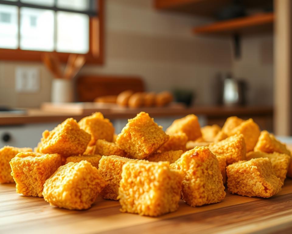 cubinhos de frango crocante
