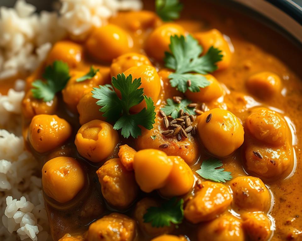 curry de grão-de-bico
