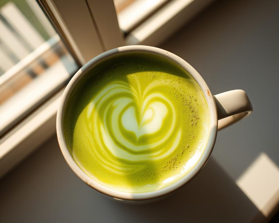 matcha latte com leite vegetal matcha latte com leite vegetal