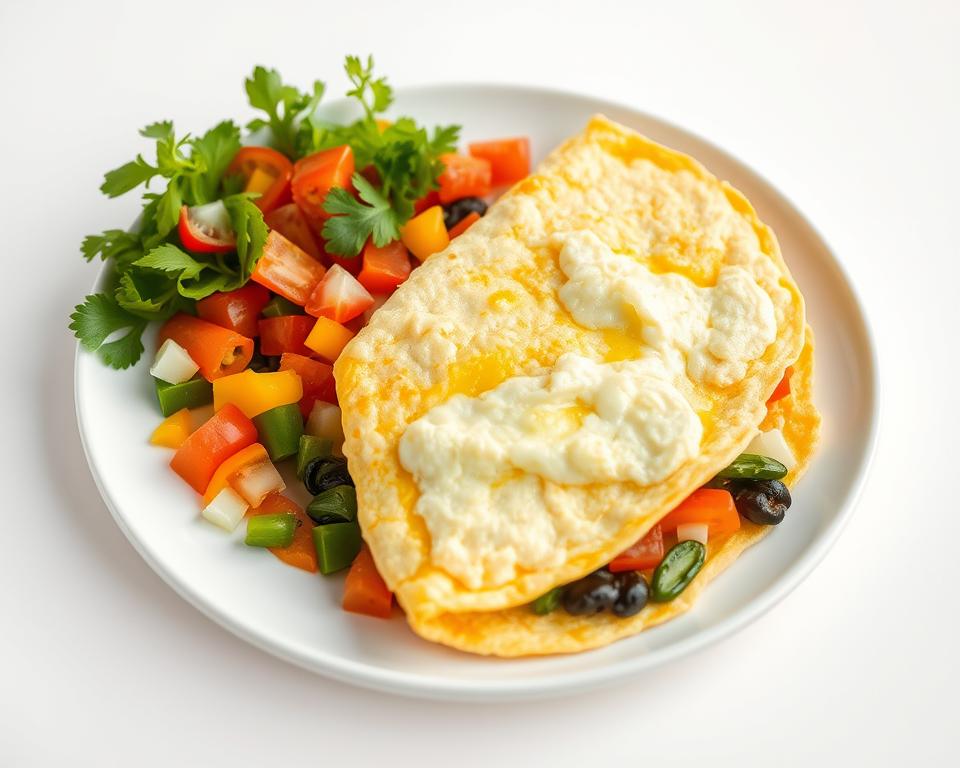omelete de claras com legumes