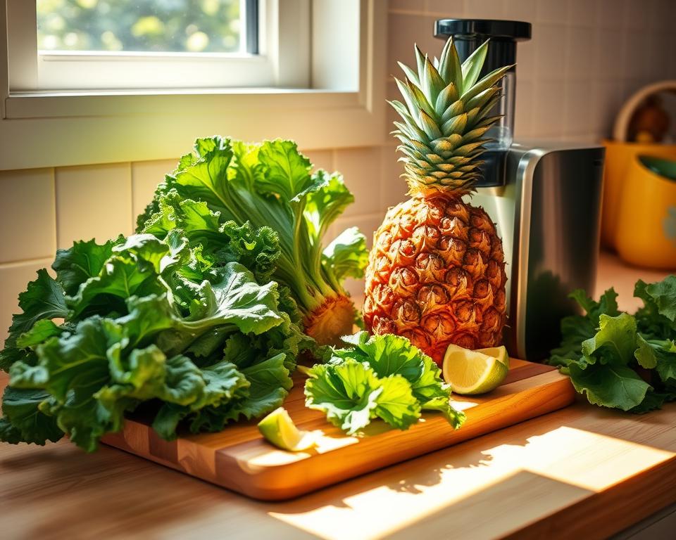 preparo de suco detox