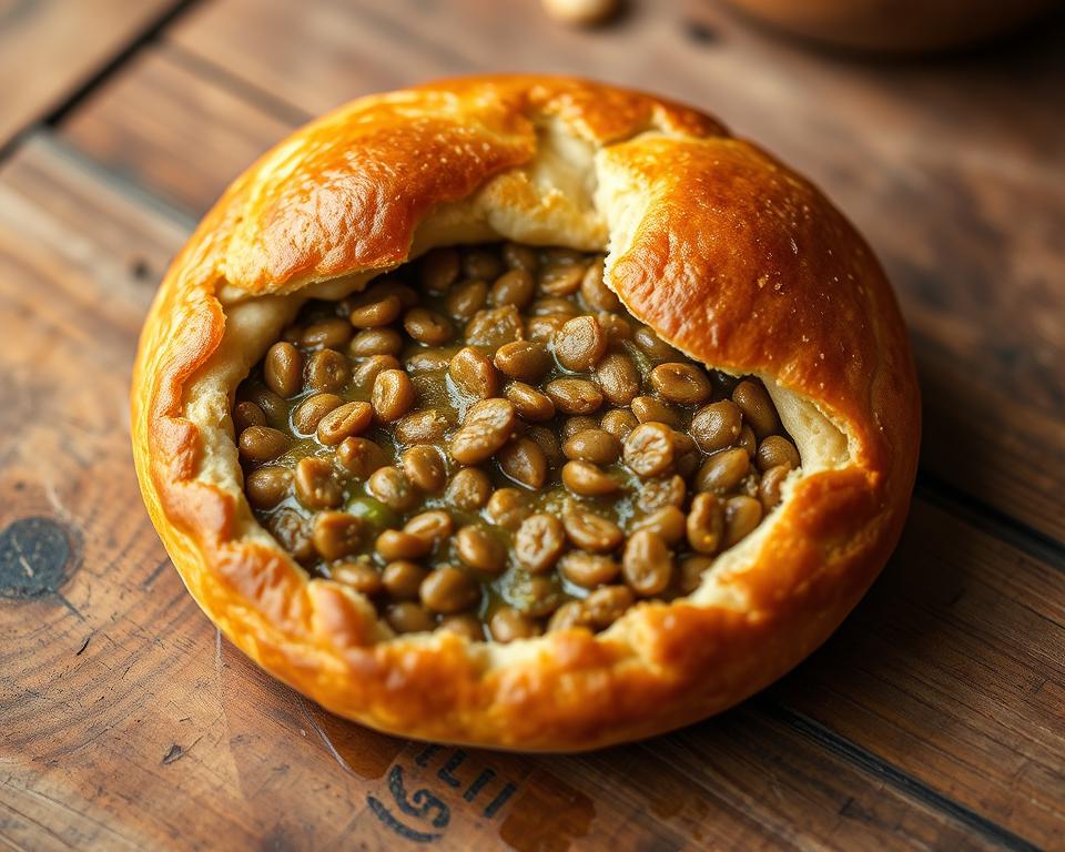 quibe de lentilha ao forno