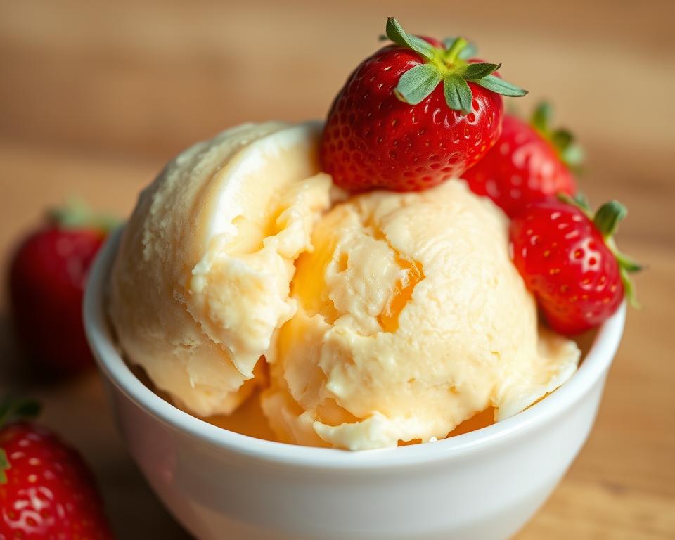 sorvete de banana com morango sorvete de banana com morango