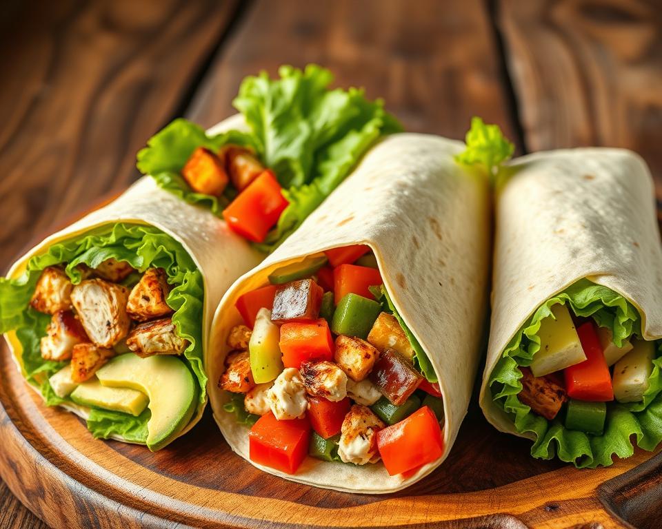 variações deliciosas de wrap integral